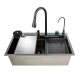 Мийка багатофункціональна Mixxus MH7546-SET-08 Decor Graphite з вбудованим змішувачем з нерж. сталі (MI8456)