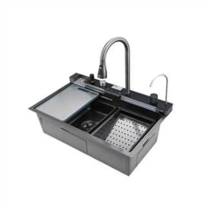 Мийка багатофункціональна Mixxus MH7546-SET-06 Decor Graphite з вбудованим змішувачем з нерж. сталі (MI8464)
