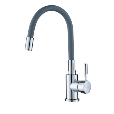 Смеситель для кухни SLAT MLT-40102CR(G) с гибким изливом, Ø 35, нержавеющая сталь, хром