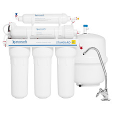 Фільтр зворотного осмосу Ecosoft Standard 5-50M PRO з мінералізатором, мембрана 50gpd, кран капля, дренаж 1:2 (MO550MECOSTD)