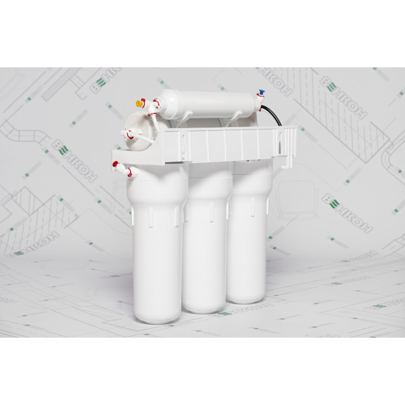Фільтр зворотного осмосу Ecosoft Standard 5-50M PRO з мінералізатором, мембрана 50gpd, кран капля, дренаж 1:2 (MO550MECOSTD)