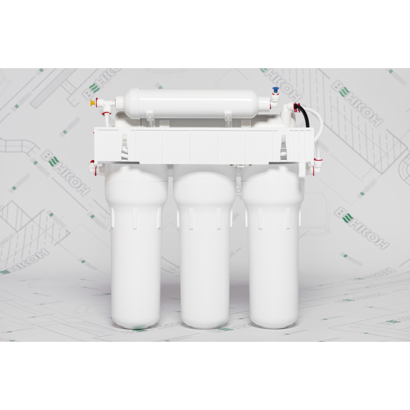 Фільтр зворотного осмосу Ecosoft Standard 5-50M PRO з мінералізатором, мембрана 50gpd, кран капля, дренаж 1:2 (MO550MECOSTD)