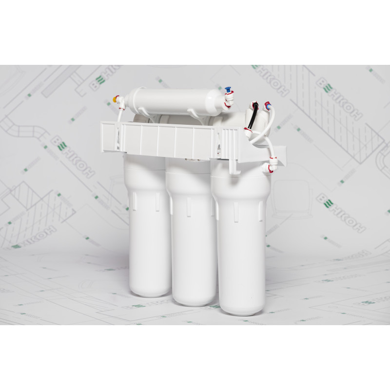 Фільтр зворотного осмосу Ecosoft Standard 5-50M PRO з мінералізатором, мембрана 50gpd, кран капля, дренаж 1:2 (MO550MECOSTD)