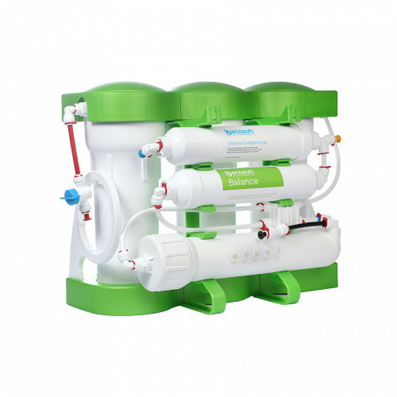 Фільтр зворотного осмосу Ecosoft P'URE Balance, мембрана 75gpd DuPont, картридж Balance збагачує воду кальцієм і магнієм, дренаж 1:1 (MO675MPUREBALECO)