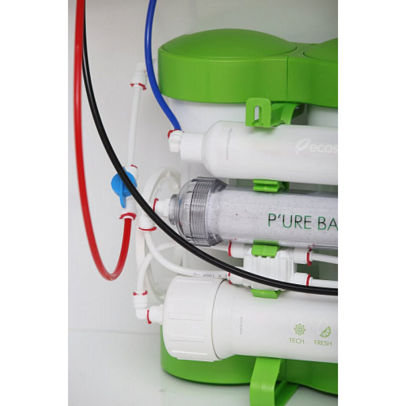 Фільтр зворотного осмосу Ecosoft P'URE Balance, мембрана 75gpd DuPont, картридж Balance збагачує воду кальцієм і магнієм, дренаж 1:1 (MO675MPUREBALECO)