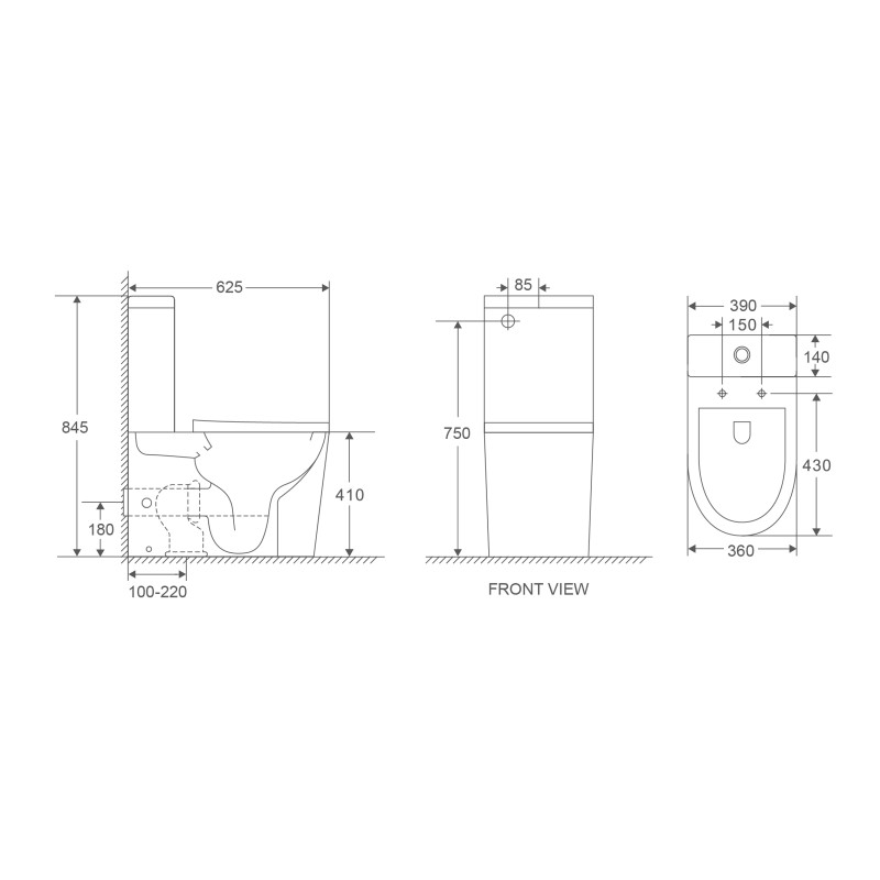 Унітаз-компакт Mixxus Premium Bevel-0401-T1 625x390x845mm, система змиву TORNADO 1.0 (MP6473)
