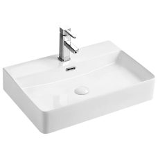 Раковина підвісна-накладна MIXXUS PREMIUM QUADRO-0202 600х440х120mm (отвір під змішувач, перелив) (