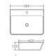 Умивальник накладний керамічний Mixxus Premium Bevel-0202 з переливом 560x415x125mm (MP6481)