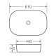 Умивальник накладний керамічний Mixxus Premium Diverse-0102 610x400x145mm (MP6486)