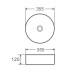 Умивальник накладний керамічний Mixxus Premium Topper-0101 355x355x120mm (MP6489)
