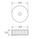 Умивальник накладний керамічний Mixxus Premium Wave-0101 400x400x125mm (MP6491)