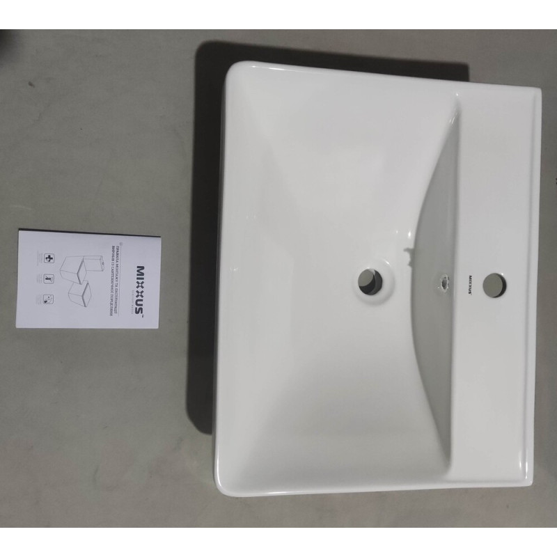 Раковина меблева MIXXUS PREMIUM STYLE-1501 600х480х190mm з отвором під змішувач та переливом (MP6498)