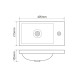 Раковина меблева Mixxus Premium QUADRO-1501 400х215х105mm з отвором під змішувач (MP6502)