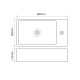Раковина накладна Mixxus Premium QUADRO-0207 480х260х125mm з отвором під змішувач (MP6503)