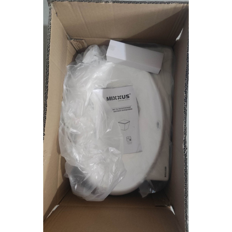 Раковина підвісна Mixxus Premium DIVERSE-1201-R 400х215х140mm з отвором під змішувач та переливом (