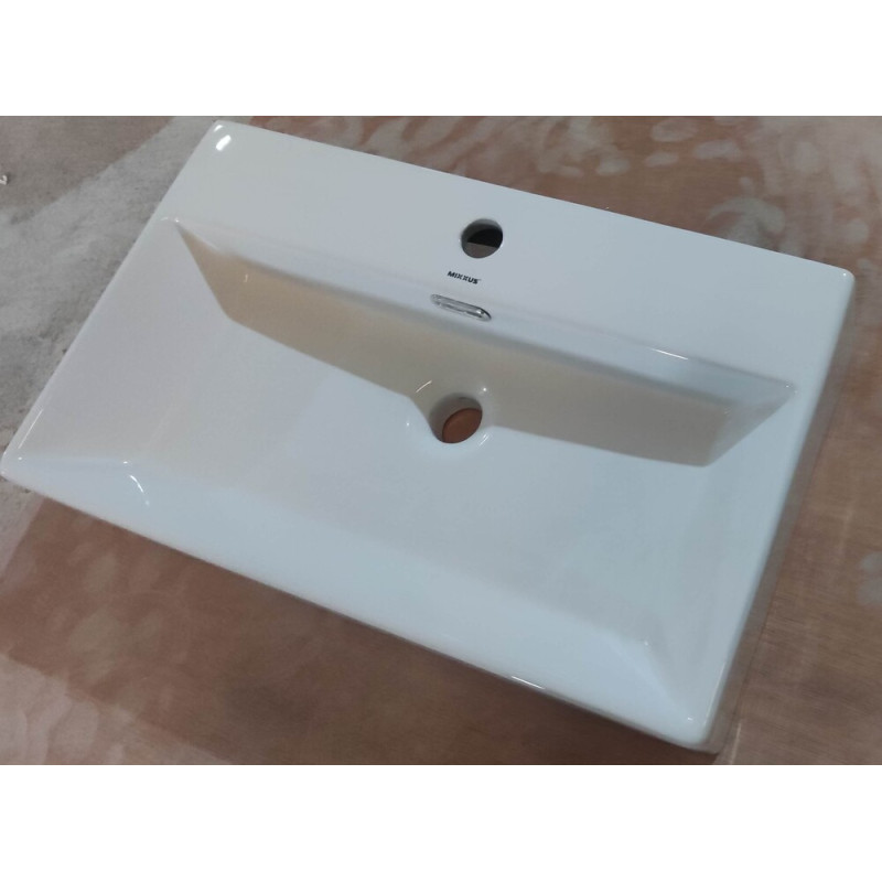 Раковина підвісна Mixxus Premium QUADRO-0206 600х360х130mm з отвором під змішувач та переливом (MP6