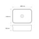 Раковина накладна Mixxus Premium QUADRO-0103 480х370х130mm (MP6514)