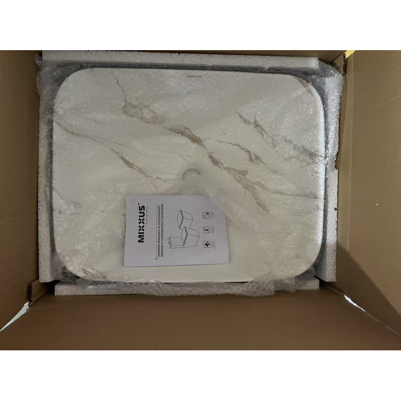 Раковина накладна MIXXUS PREMIUM DIVERSE-0110 MARBLE-BLACK 500х390х130mm (MP6517)