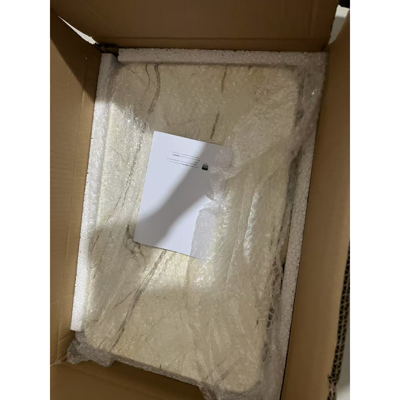 Раковина накладна Mixxus Premium QUADRO-0208 MARBLE 480х315х140mm з переливом (MP6518)