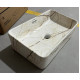 Раковина накладна Mixxus Premium QUADRO-0208 MARBLE 480х315х140mm з переливом (MP6518)
