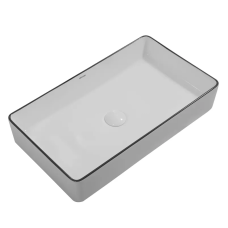 Раковина накладна Mixxus Premium QUADRO-0107 EDGE BLACK 600х340х110mm (MP6521)