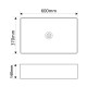 Раковина накладна Mixxus Premium QUADRO-0209 600х370х140mm з переливом (MP6522)