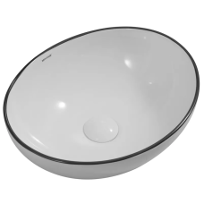 Раковина накладна MIXXUS PREMIUM ELLIPSE-0108 EDGE BLACK 400х330х145mm (MP6527)