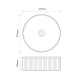 Раковина накладна Mixxus Premium WAVE-0102 MARBLE 370х370х130mm (MP6528)