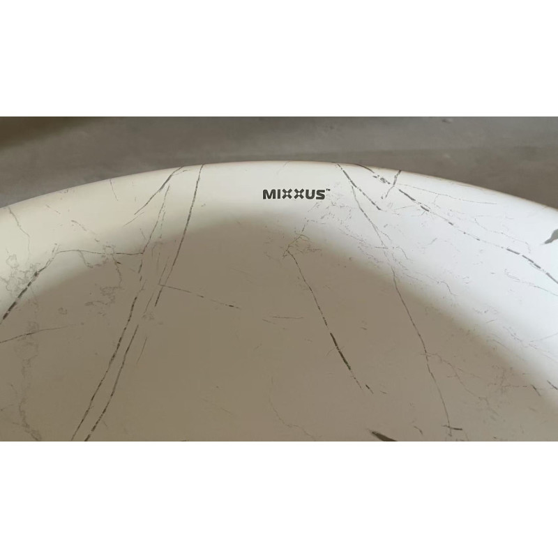 Раковина накладна Mixxus Premium WAVE-0102 MARBLE 370х370х130mm (MP6528)