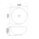 Раковина накладна Mixxus Premium ELLIPSE-0205 430х430х175mm з переливом (MP6530)