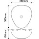 Раковина накладна Mixxus Premium WAVE-0103 MARBLE 380х380х170mm (MP6532)