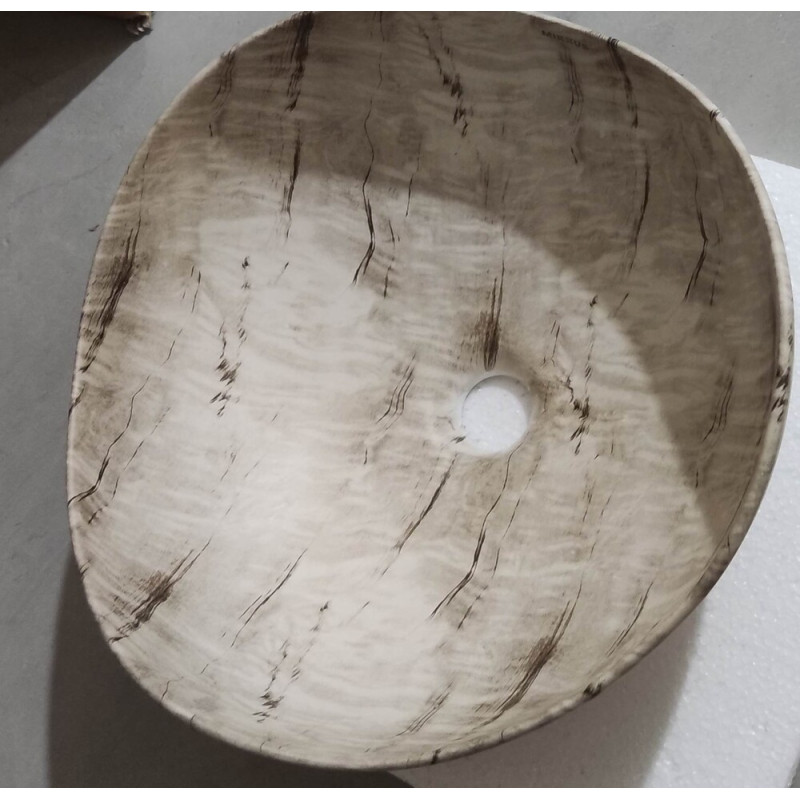 Раковина накладна Mixxus Premium WAVE-0103 MARBLE 380х380х170mm (MP6532)