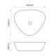 Раковина накладна Mixxus Premium WAVE-0104 MARBLE 460х420х130mm (MP6534)
