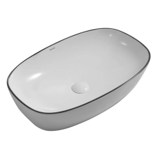 Раковина накладна Mixxus Premium DIVERSE-0109 EDGE BLACK 500х380х140mm (MP6549)