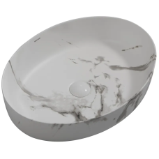 Раковина накладна MIXXUS PREMIUM ELLIPSE-0104 MARBLE 550х415х140mm (MP6554)
