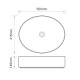 Раковина накладна MIXXUS PREMIUM ELLIPSE-0104 MARBLE 550х415х140mm (MP6554)