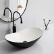 Раковина накладна Mixxus Premium WAVE-0105 WHITE-BLACK 620х360х160mm (MP6558)