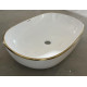 Раковина накладна Mixxus Premium ELLIPSE-0105 EDGE GOLD 600х400х150mm (MP6564)