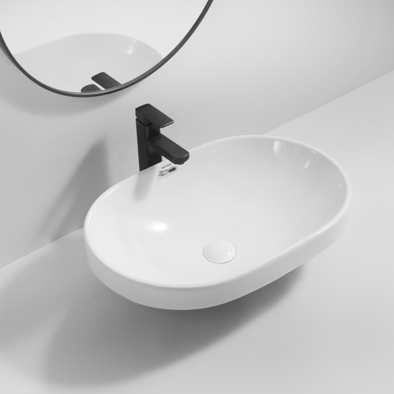 Раковина врізна на стільницю Mixxus Premium ELLIPSE-1601 600х400х190mm з переливом (MP6569)