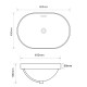 Раковина врізна на стільницю Mixxus Premium ELLIPSE-1601 600х400х190mm з переливом (MP6569)