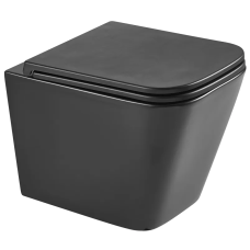 Унітаз підвісний Mixxus Premium QUADRO-0301-T3 BLACK 490х340х360mm, система змиву TORNADO 3.0 (MP65