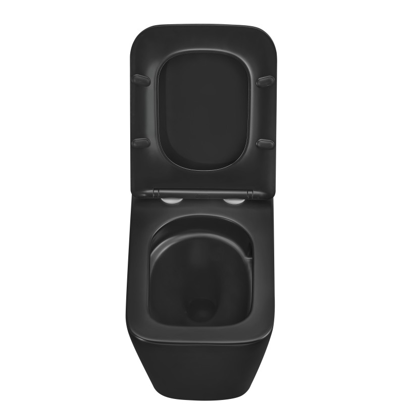 Унітаз підвісний Mixxus Premium QUADRO-0301-T3 BLACK 490х340х360mm, система змиву TORNADO 3.0 (MP65