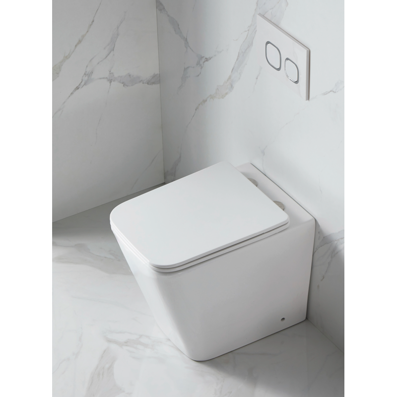 Унітаз підлоговий безбачковий Mixxus Premium QUADRO-0701-R 600х355х410mm, система змиву RIMLESS (MP
