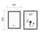 Дзеркало Mixxus Premium FLASH MR21-60x80 з Led Touch, Anti-fog, димером, регулятором яскравості, го