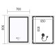 Дзеркало Mixxus Premium FLASH MR21-70x90 з Led Touch, Anti-fog, димером, регулятором яскравості, го