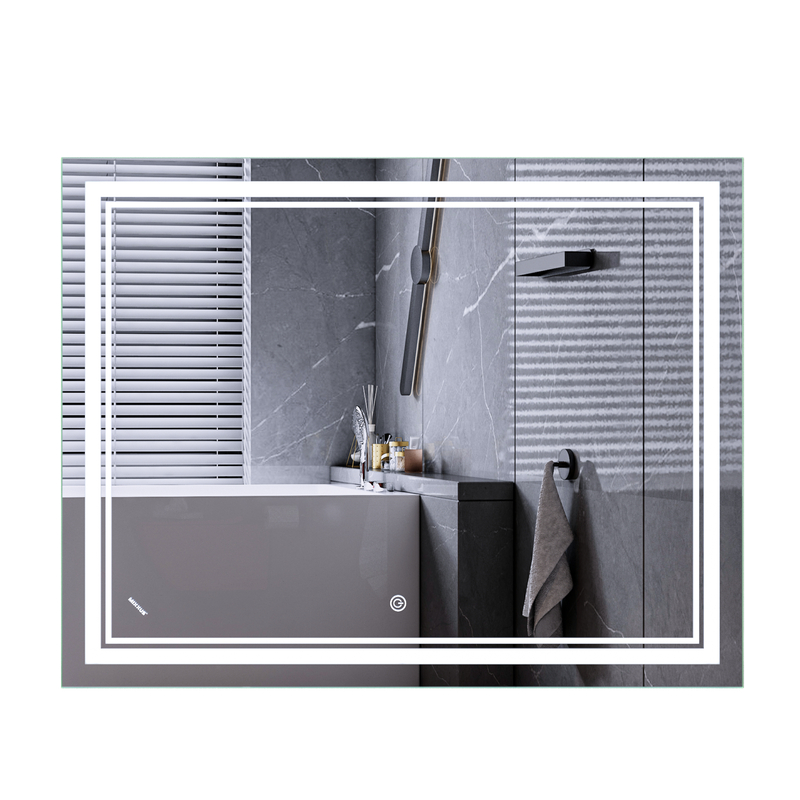 Дзеркало Mixxus Premium QUADRO MR20-90x70-Reverse з Led Touch, Anti-fog, димером, регулятором яскра