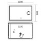 Дзеркало Mixxus Premium QUADRO MR20-120x80 з Led Touch, Anti-fog, димером, регулятором яскравості,