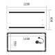 Дзеркало Mixxus Premium LINES MR17-120x60-Reverse з Led Touch, Anti-fog, димером, регулятором яскра