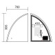 Дзеркало Mixxus Premium TOPPER MS02-75x100 з Led Touch, Anti-fog, димером (3-6,5kK) (MP6634)