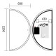 Дзеркало Mixxus Premium TOPPER MS03-60x120 з Led Touch, Anti-fog, димером (3-6,5kK) (MP6635)